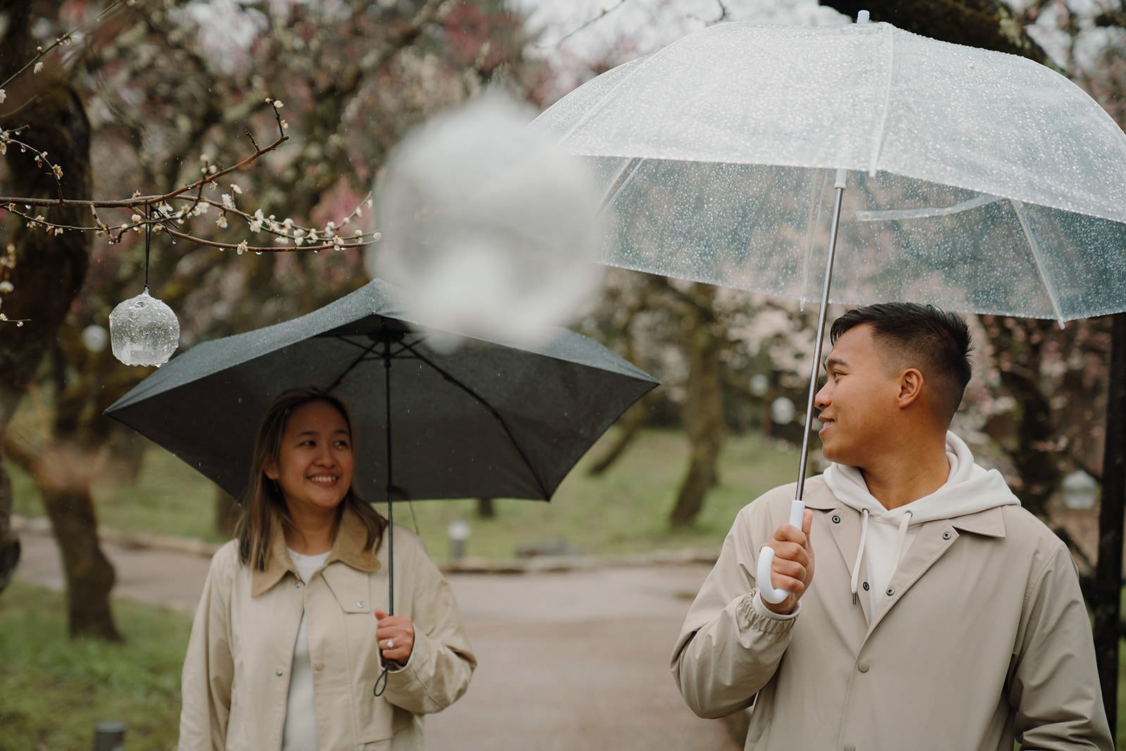Gerald photographer proposal Kitano Tenmangu rain