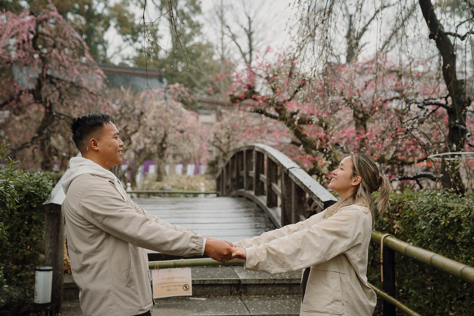 Final portrait plum blossoms rain Kyoto proposal