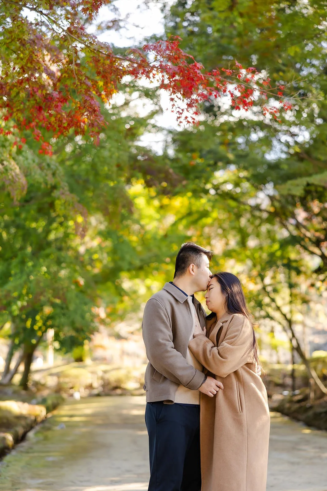 Proposal photoshoot at Daigo-ji at sunset, Kyoto