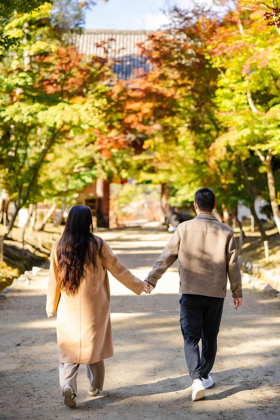 Proposal photoshoot at Daigo-ji at sunset, Kyoto