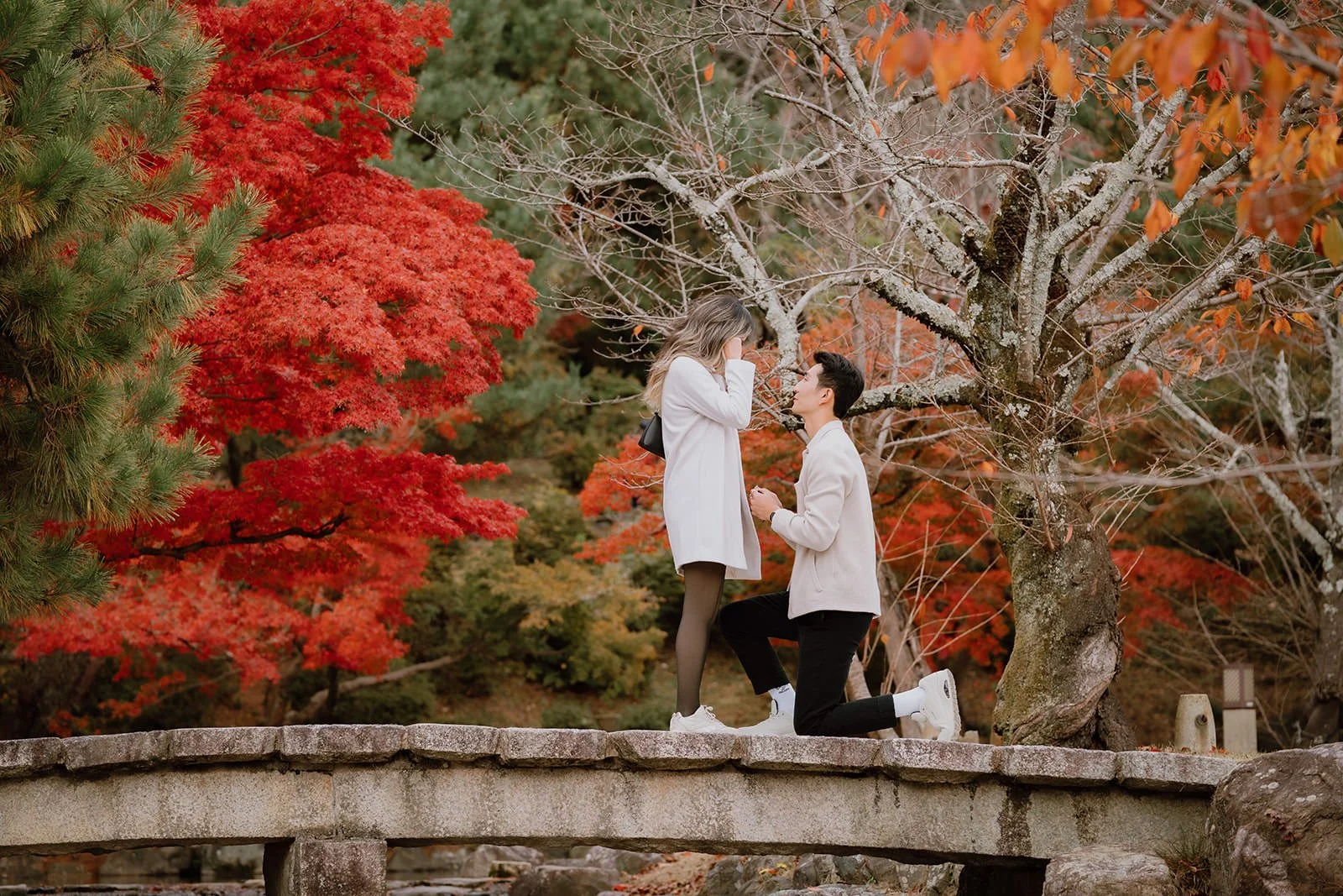 Autumn leaves proposal photography Kyoto Maruyama