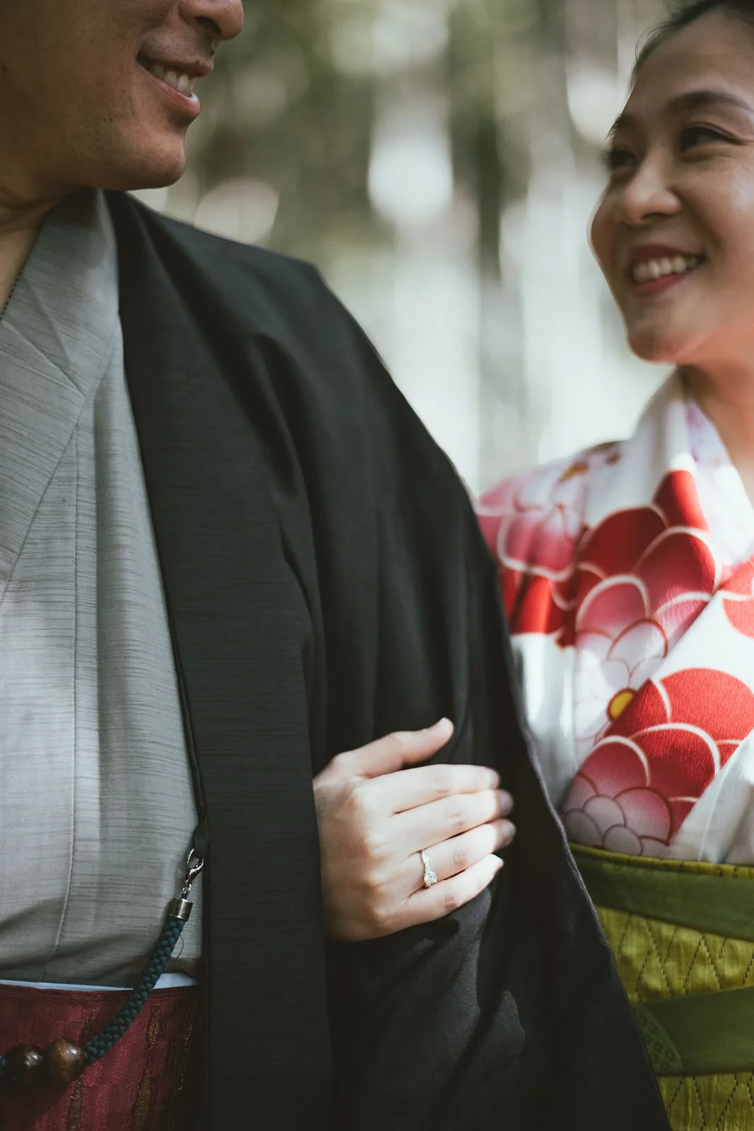 Kimono proposal photoshoot at Arashiyama bamboo grove, Kyoto