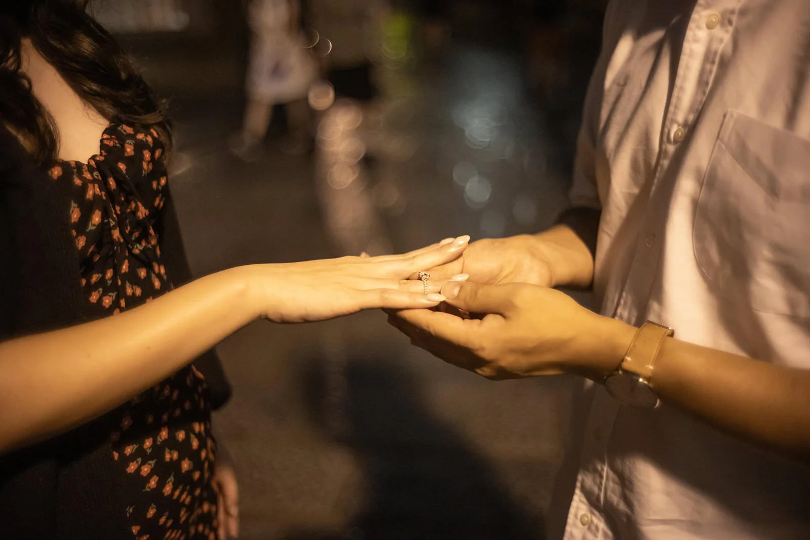 Proposal photoshoot at Yasaka Pagoda at night, Kyoto
