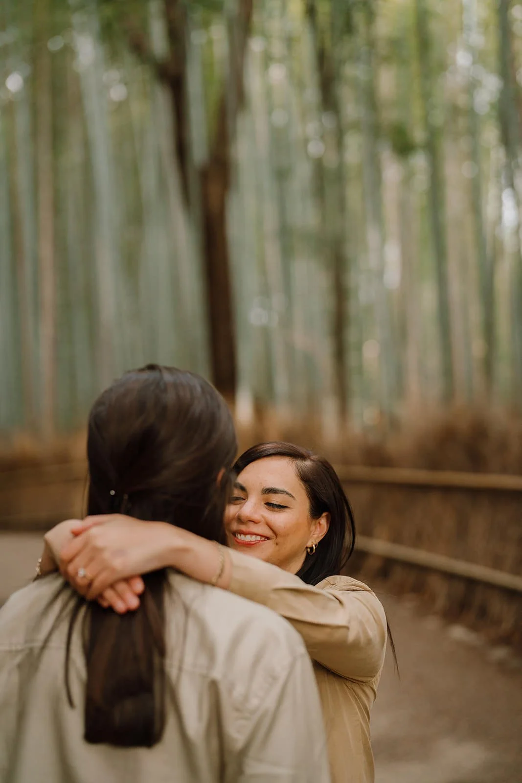 Bamboo grove portrait Arashiyama Kyoto spring proposal