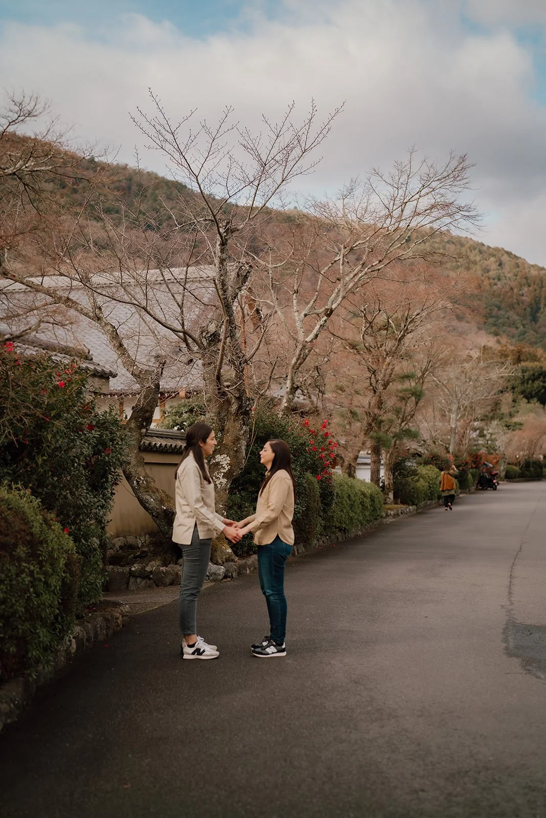 Arashiyama spring proposal photography Kyoto bamboo