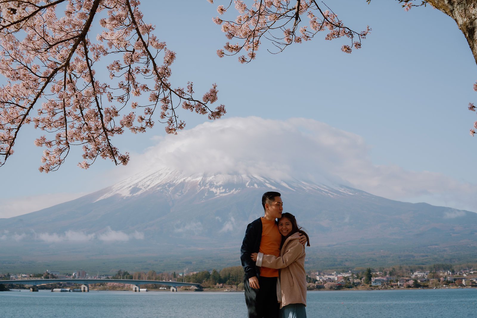 Proposal Cherry Blossoms Fuji Kawaguchiko 12 — Lake Kawaguchiko / Lake Yamanaka, spring afternoon
