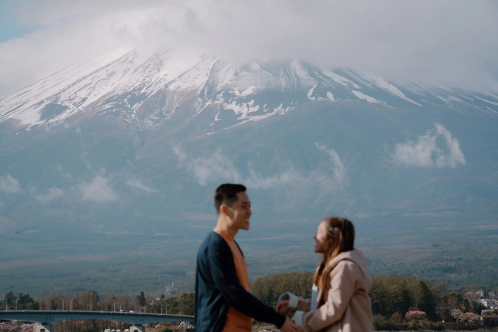 Proposal Cherry Blossoms Fuji Kawaguchiko 19 — Lake Kawaguchiko / Lake Yamanaka, spring afternoon