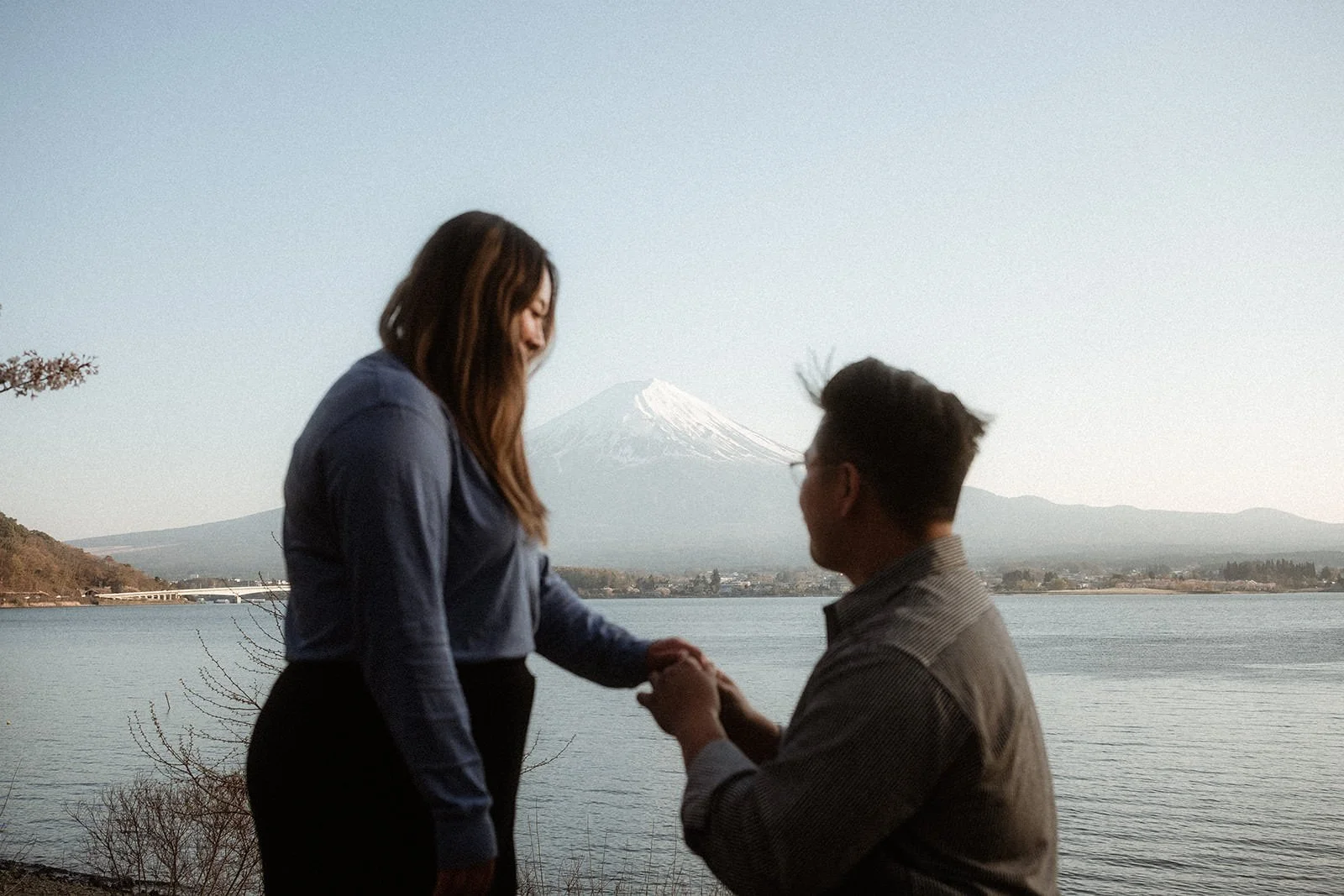 Proposal Fuji Kawaguchiko Sunset Cherry Blossoms 4 — Lake Kawaguchiko / Lake Yamanaka, spring afternoon