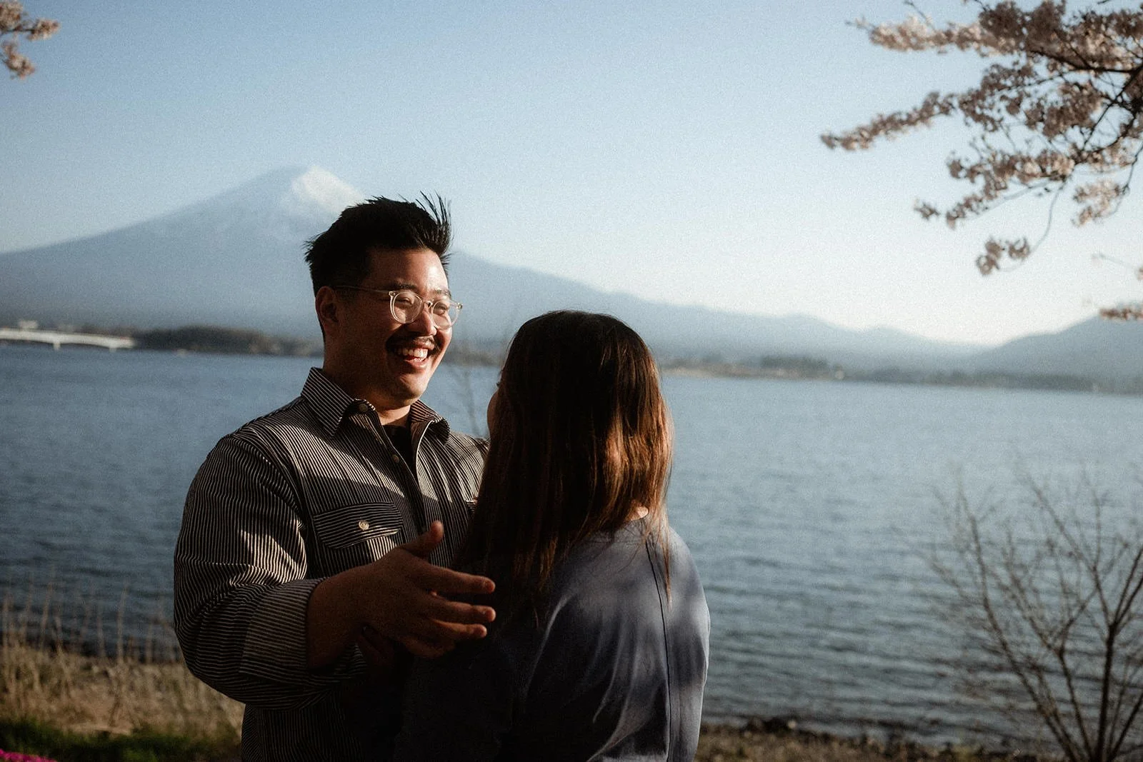 Proposal Fuji Kawaguchiko Sunset Cherry Blossoms 9 — Lake Kawaguchiko / Lake Yamanaka, spring afternoon