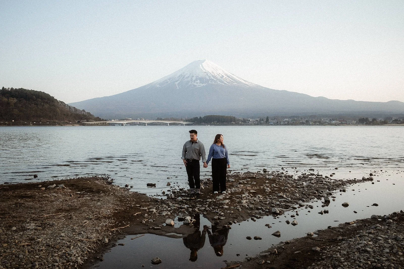 Proposal Fuji Kawaguchiko Sunset Cherry Blossoms 20 — Lake Kawaguchiko / Lake Yamanaka, spring afternoon