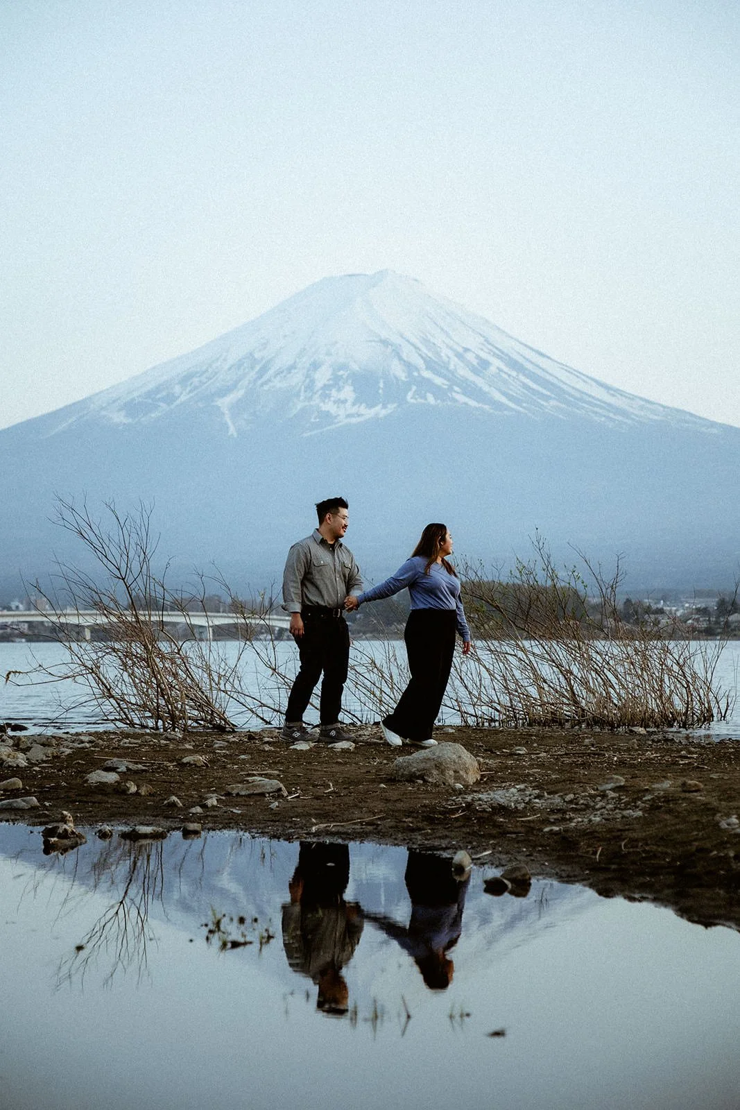 Proposal Fuji Kawaguchiko Sunset Cherry Blossoms 30 — Lake Kawaguchiko / Lake Yamanaka, spring afternoon