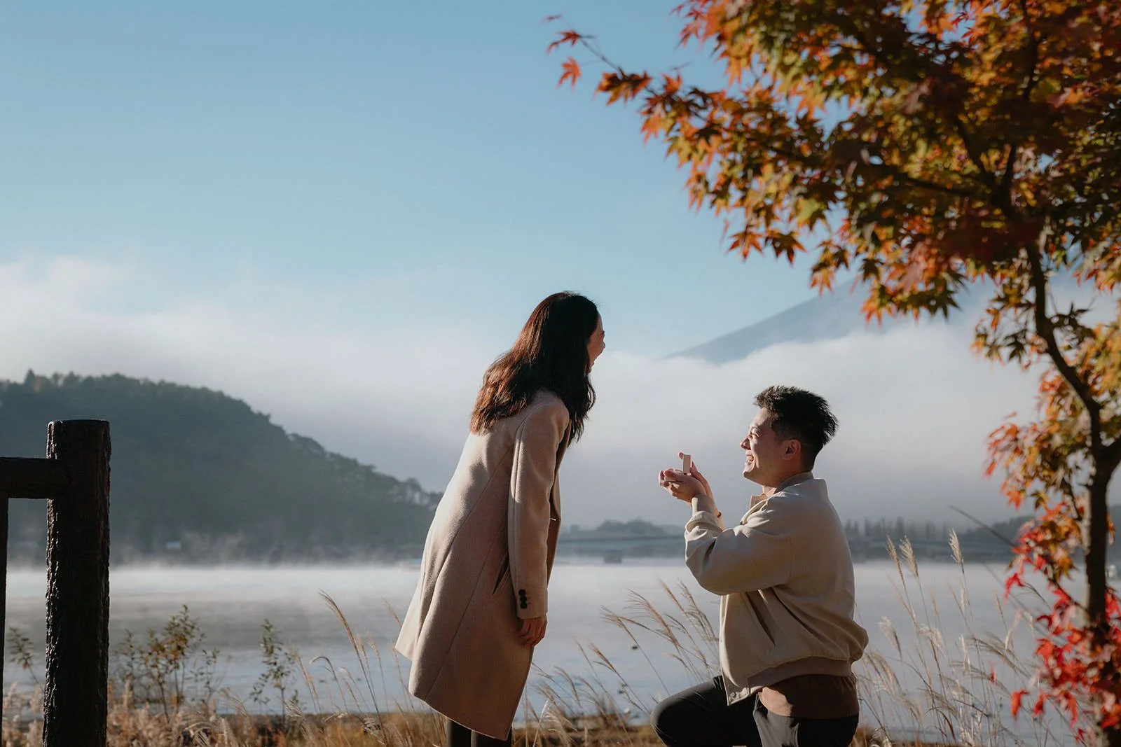 Proposal Kawaguchiko Fuji Autumn 6 — Lake Kawaguchiko / Lake Yamanaka, spring afternoon