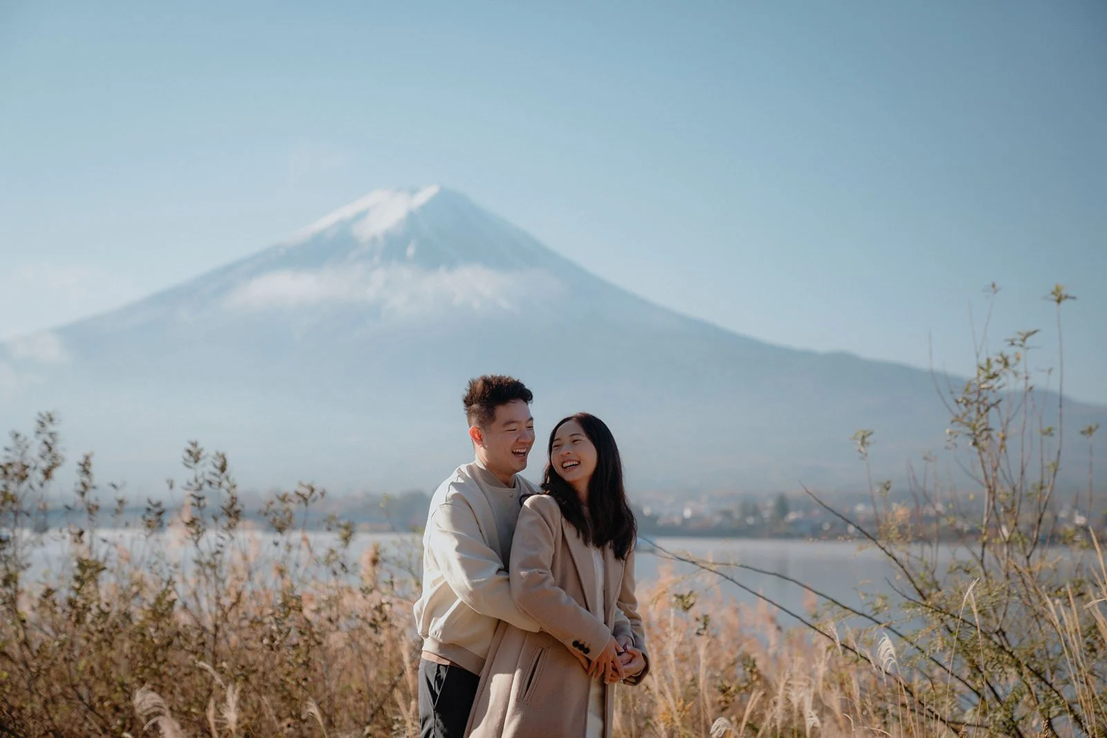 Proposal Kawaguchiko Fuji Autumn 28 — Lake Kawaguchiko / Lake Yamanaka, spring afternoon