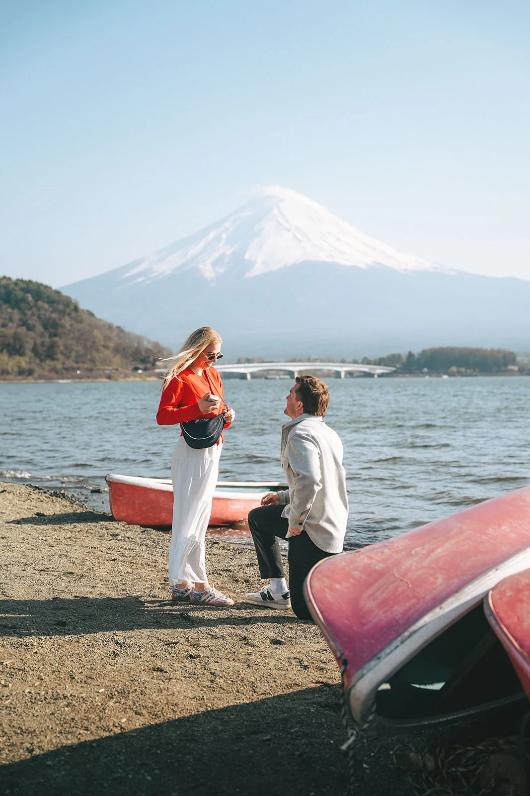 Proposal Kawaguchiko Fuji Cherry Blossoms 1 — Lake Kawaguchiko / Lake Yamanaka, spring afternoon