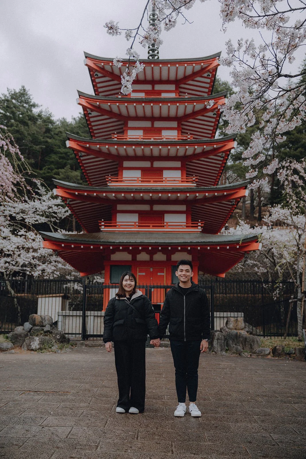 Proposal Kawaguchiko Fuji Chureito Pagoda Cherry Blossoms 8 — Chureito Pagoda, spring morning