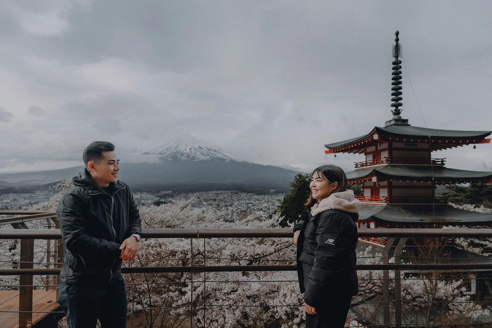 Proposal Kawaguchiko Fuji Chureito Pagoda Cherry Blossoms 25 — Chureito Pagoda, spring morning