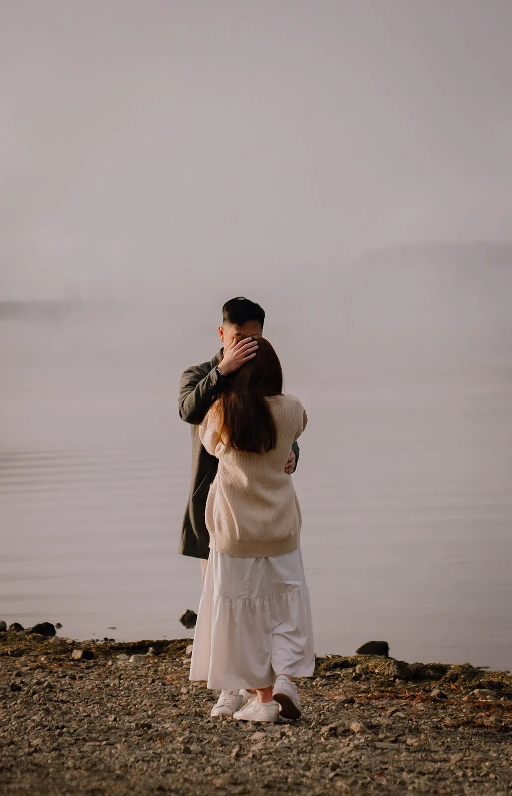 Proposal Kawaguchiko Fuji Lake Haze 7 — Lake Kawaguchiko / Lake Yamanaka, autumn morning