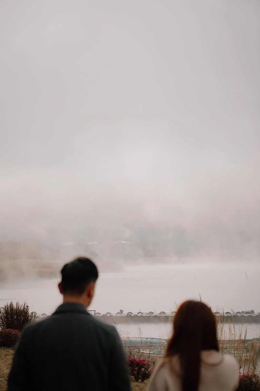 Proposal Kawaguchiko Fuji Lake Haze 18 — Lake Kawaguchiko / Lake Yamanaka, autumn morning