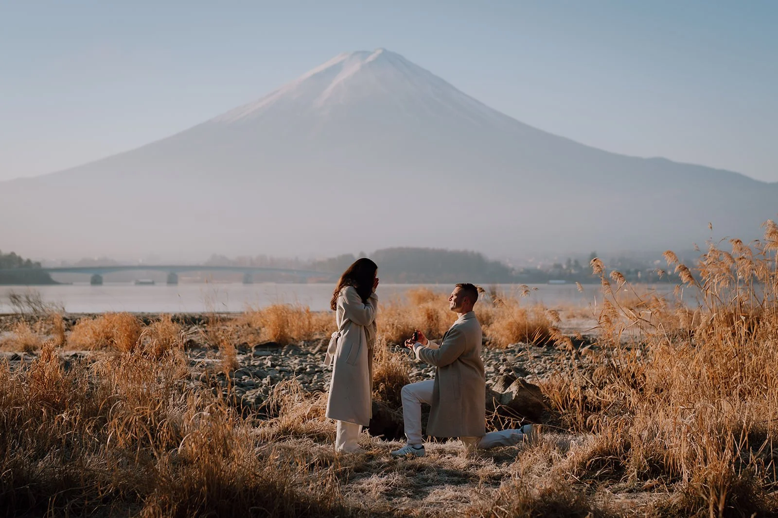 Proposal Kawaguchiko Fuji Winter 1 — Lake Kawaguchiko / Lake Yamanaka, winter morning