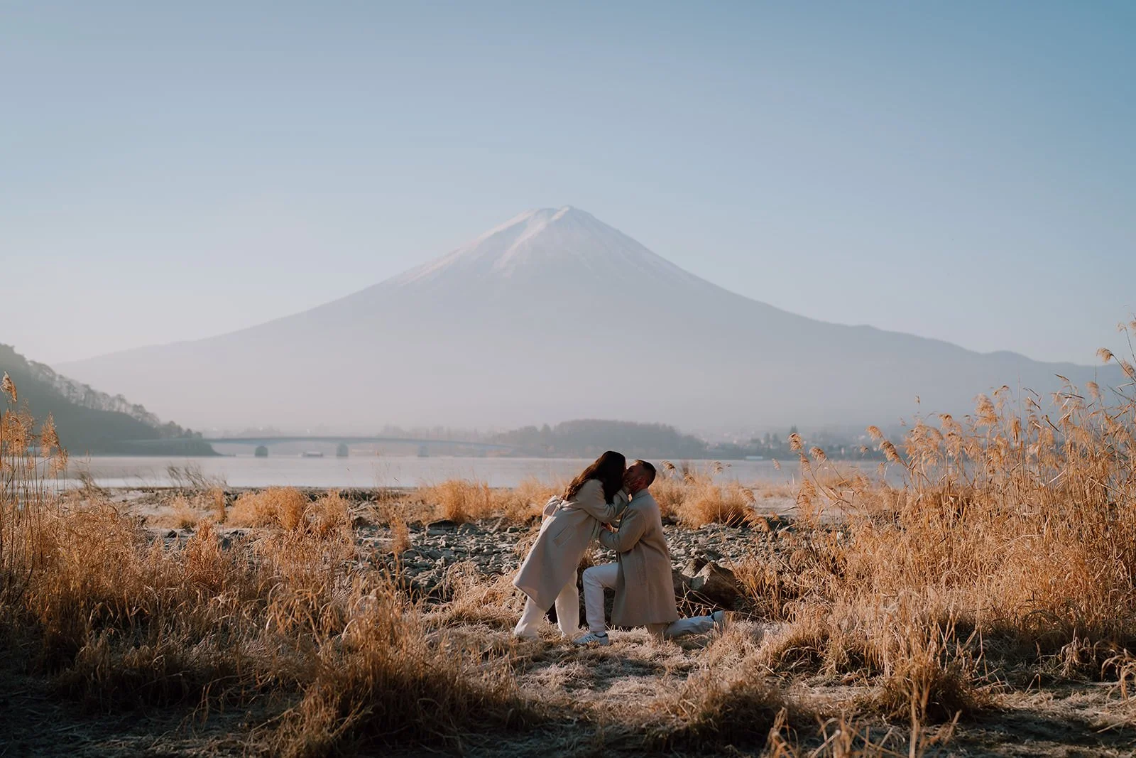 Proposal Kawaguchiko Fuji Winter 4 — Lake Kawaguchiko / Lake Yamanaka, winter morning