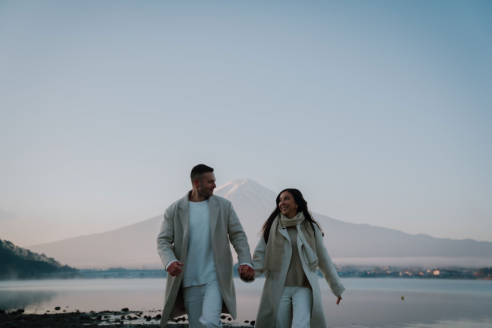 Proposal Kawaguchiko Fuji Winter 8 — Lake Kawaguchiko / Lake Yamanaka, winter morning