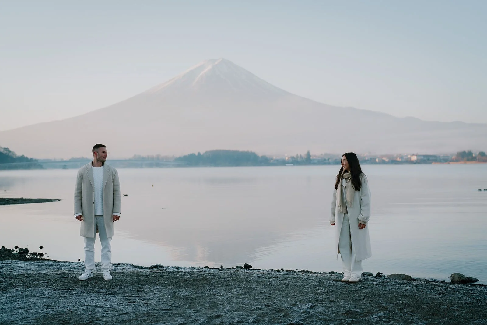 Proposal Kawaguchiko Fuji Winter 10 — Lake Kawaguchiko / Lake Yamanaka, winter morning