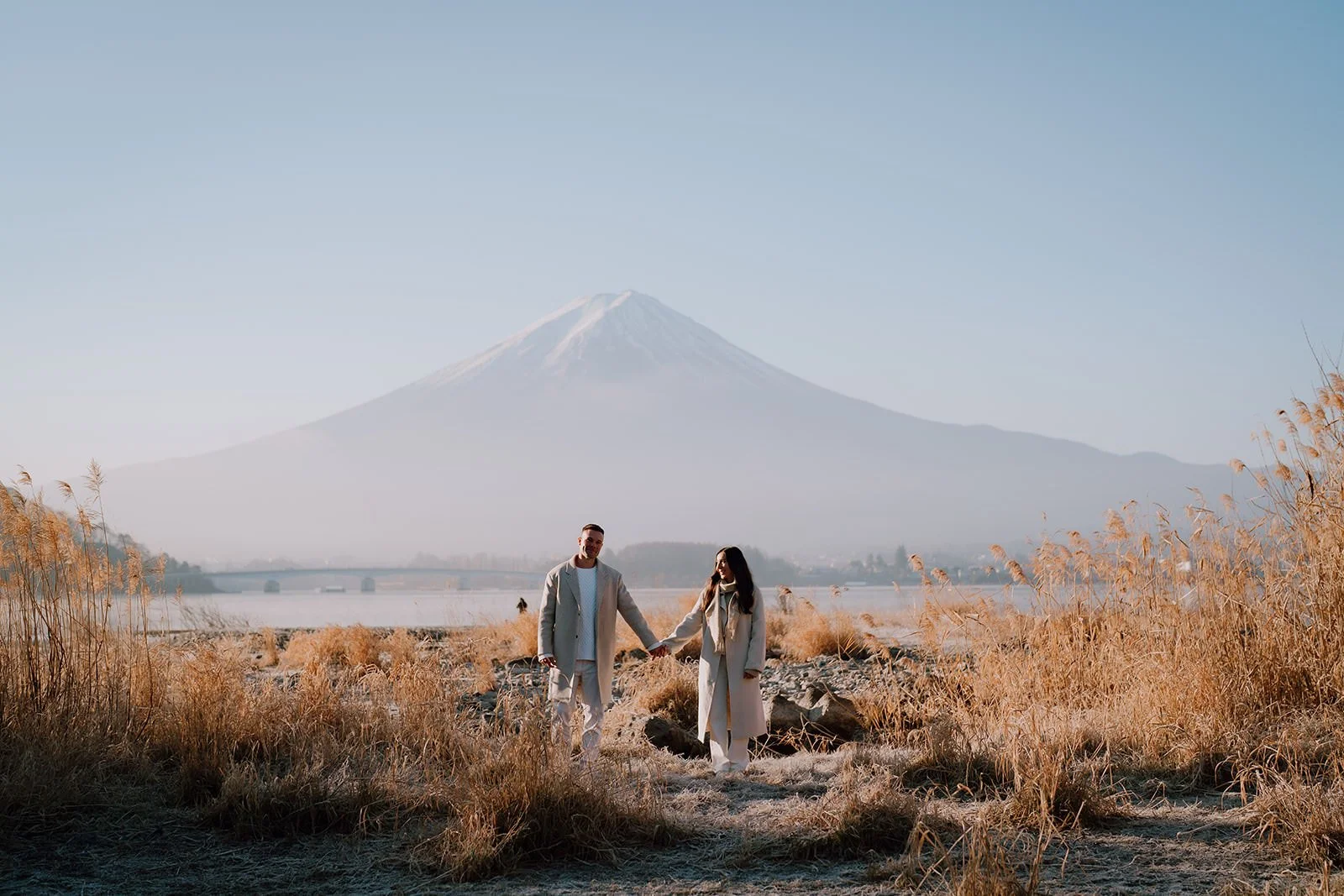 Proposal Kawaguchiko Fuji Winter 16 — Lake Kawaguchiko / Lake Yamanaka, winter morning