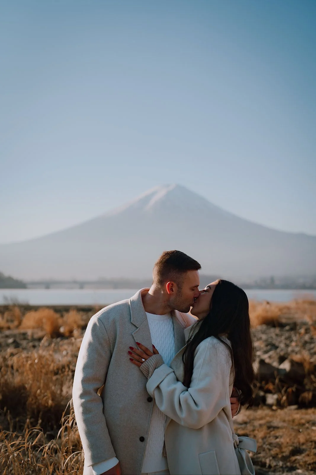 Proposal Kawaguchiko Fuji Winter 27 — Lake Kawaguchiko / Lake Yamanaka, winter morning