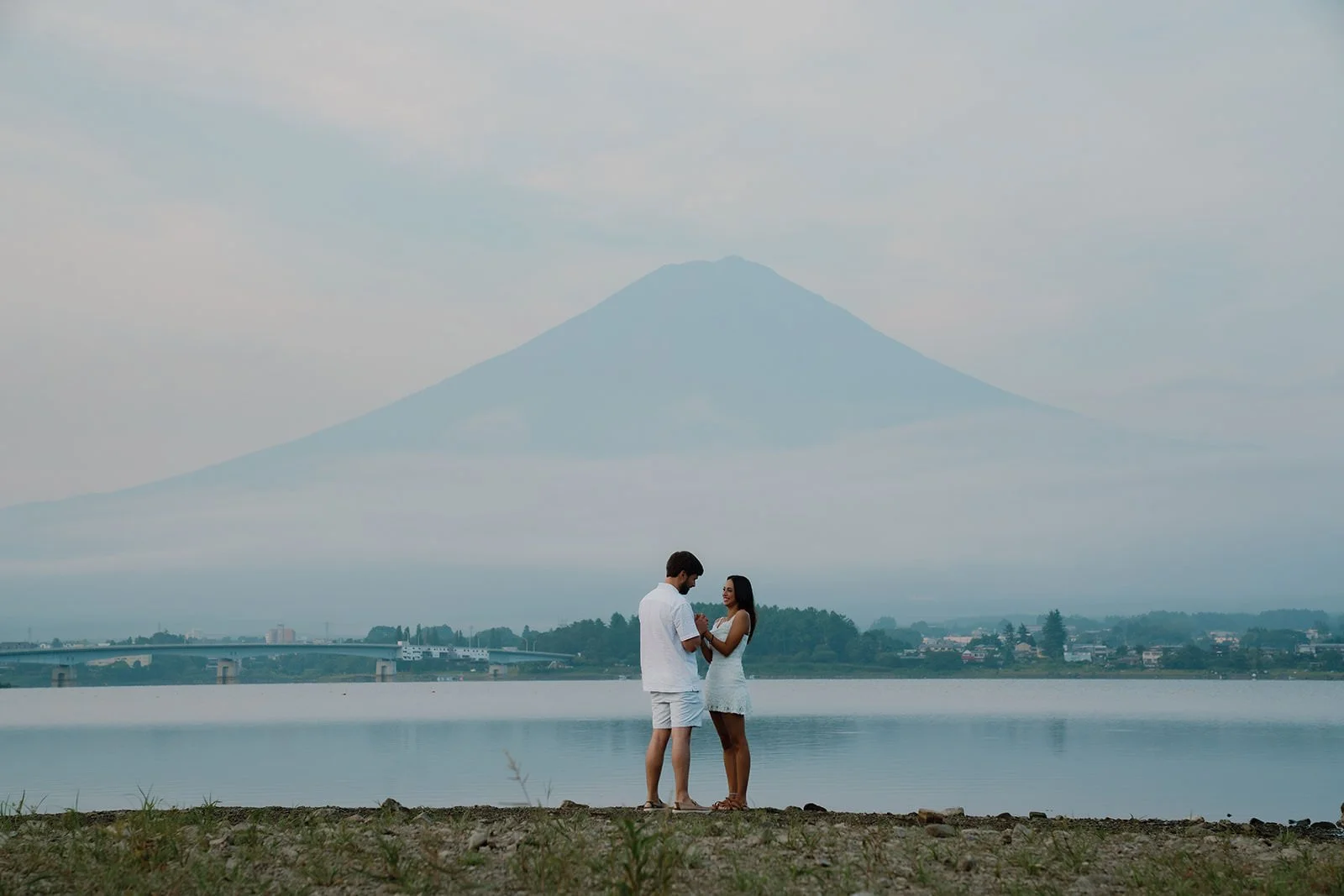 Summer Proposal Kawaguchiko Fuji 2 — Lake Kawaguchiko / Lake Yamanaka, summer morning