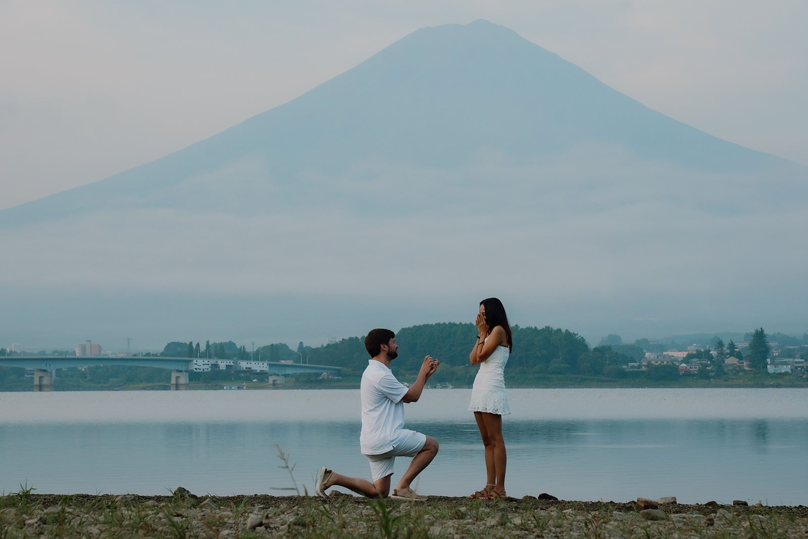 Summer Proposal Kawaguchiko Fuji 4 — Lake Kawaguchiko / Lake Yamanaka, summer morning