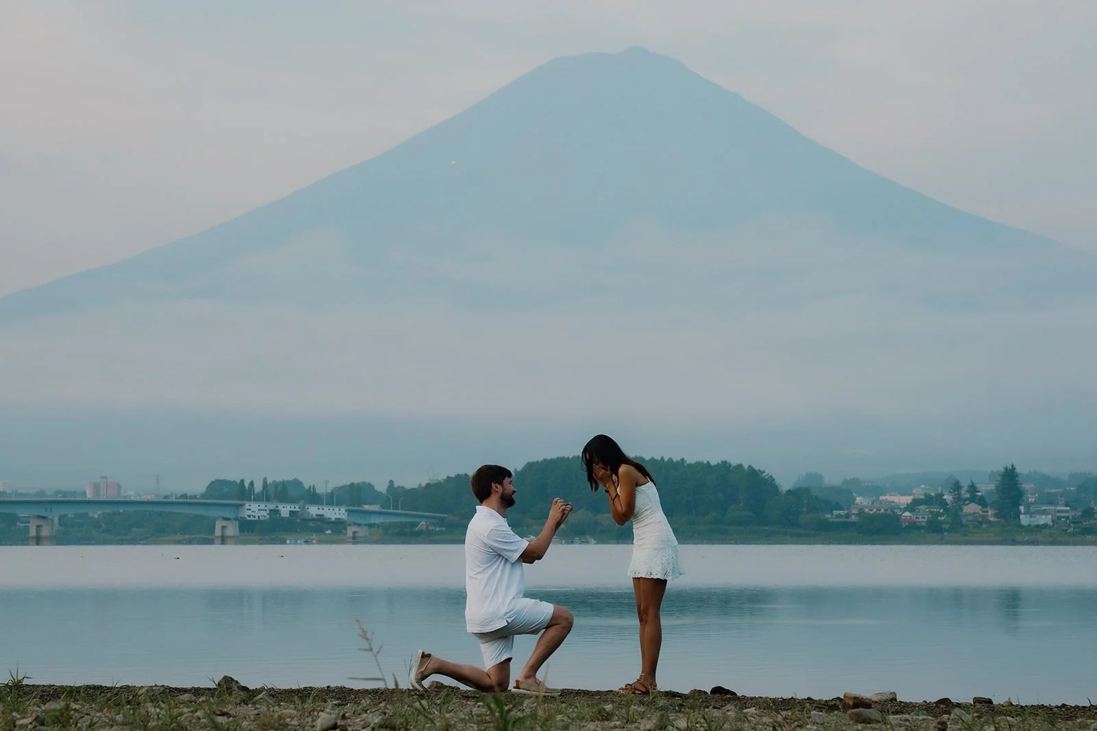 Summer Proposal Kawaguchiko Fuji 5 — Lake Kawaguchiko / Lake Yamanaka, summer morning