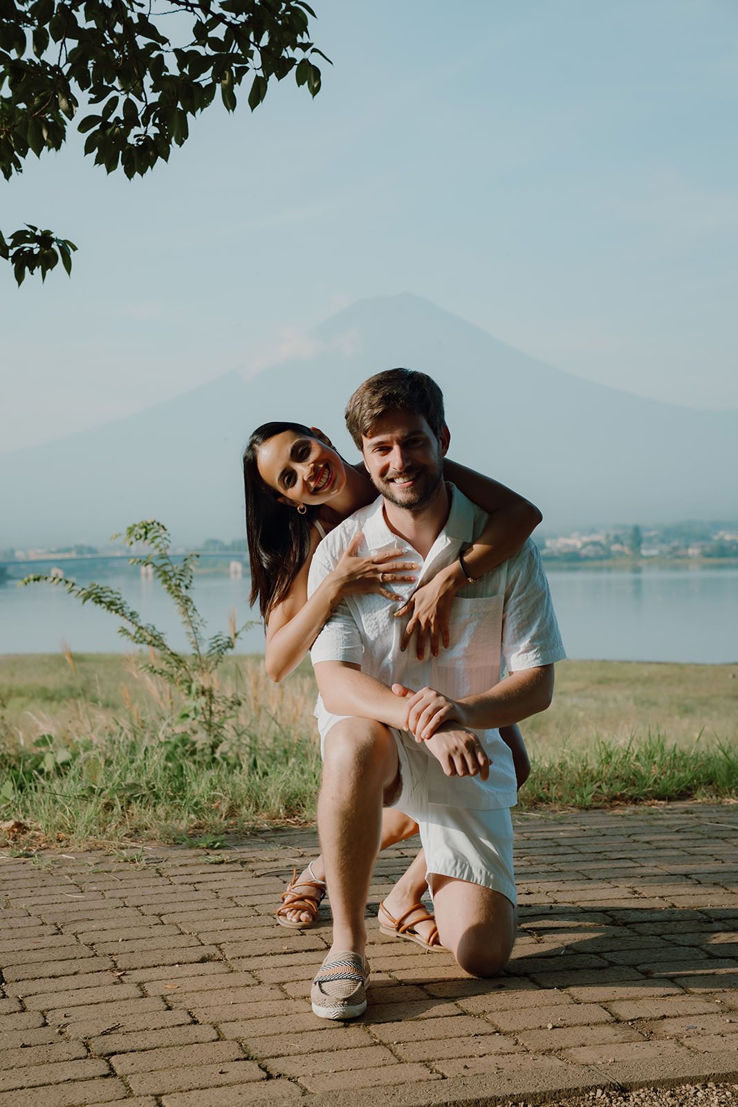 Summer Proposal Kawaguchiko Fuji 28 — Lake Kawaguchiko / Lake Yamanaka, summer morning
