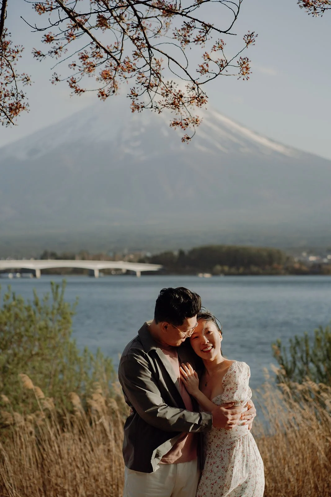 Sunset Cherry Blossom Proposal Kawaguchiko Fuji 11 — Lake Kawaguchiko / Lake Yamanaka, autumn morning