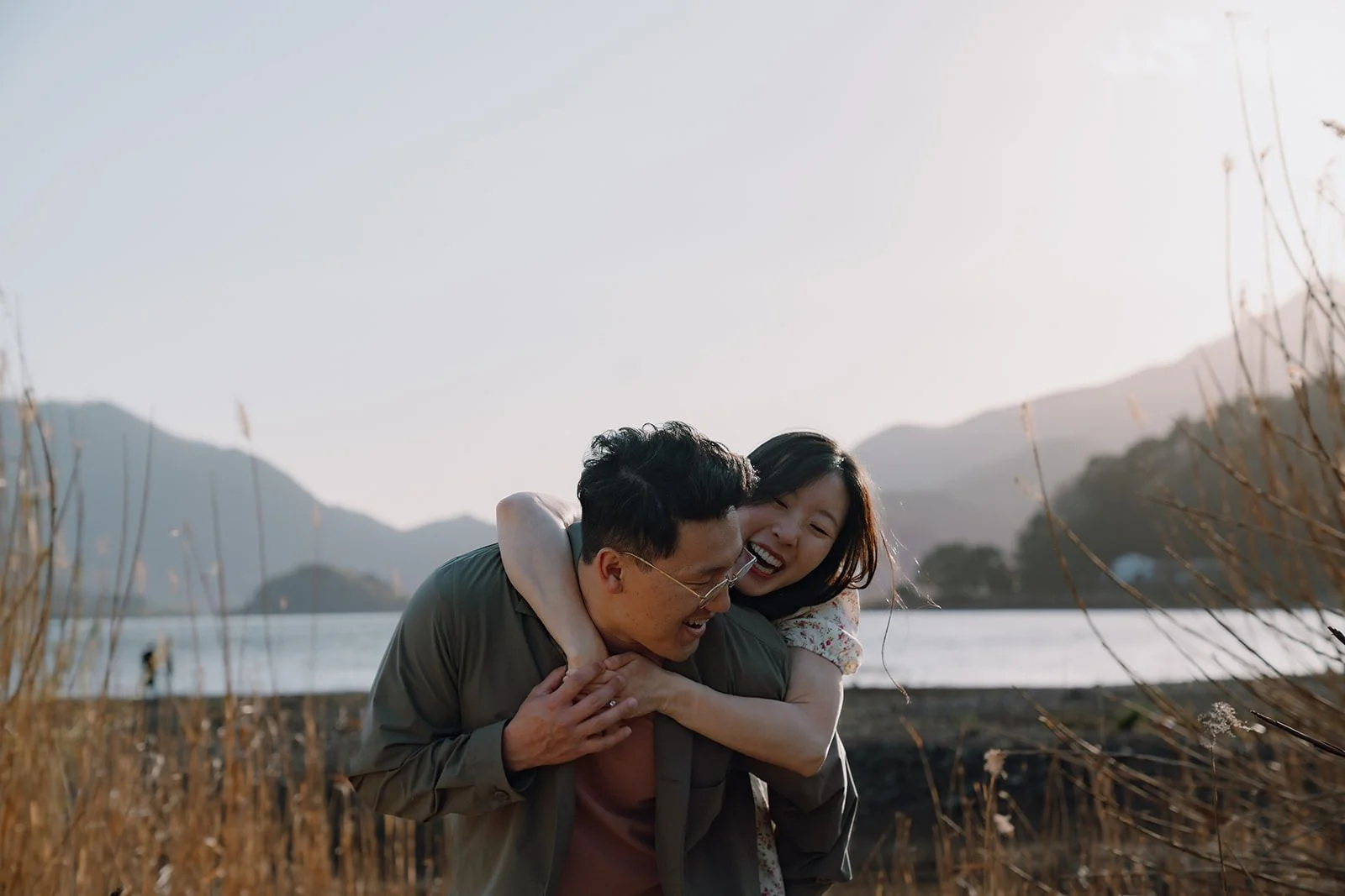 Sunset Cherry Blossom Proposal Kawaguchiko Fuji 14 — Lake Kawaguchiko / Lake Yamanaka, autumn morning