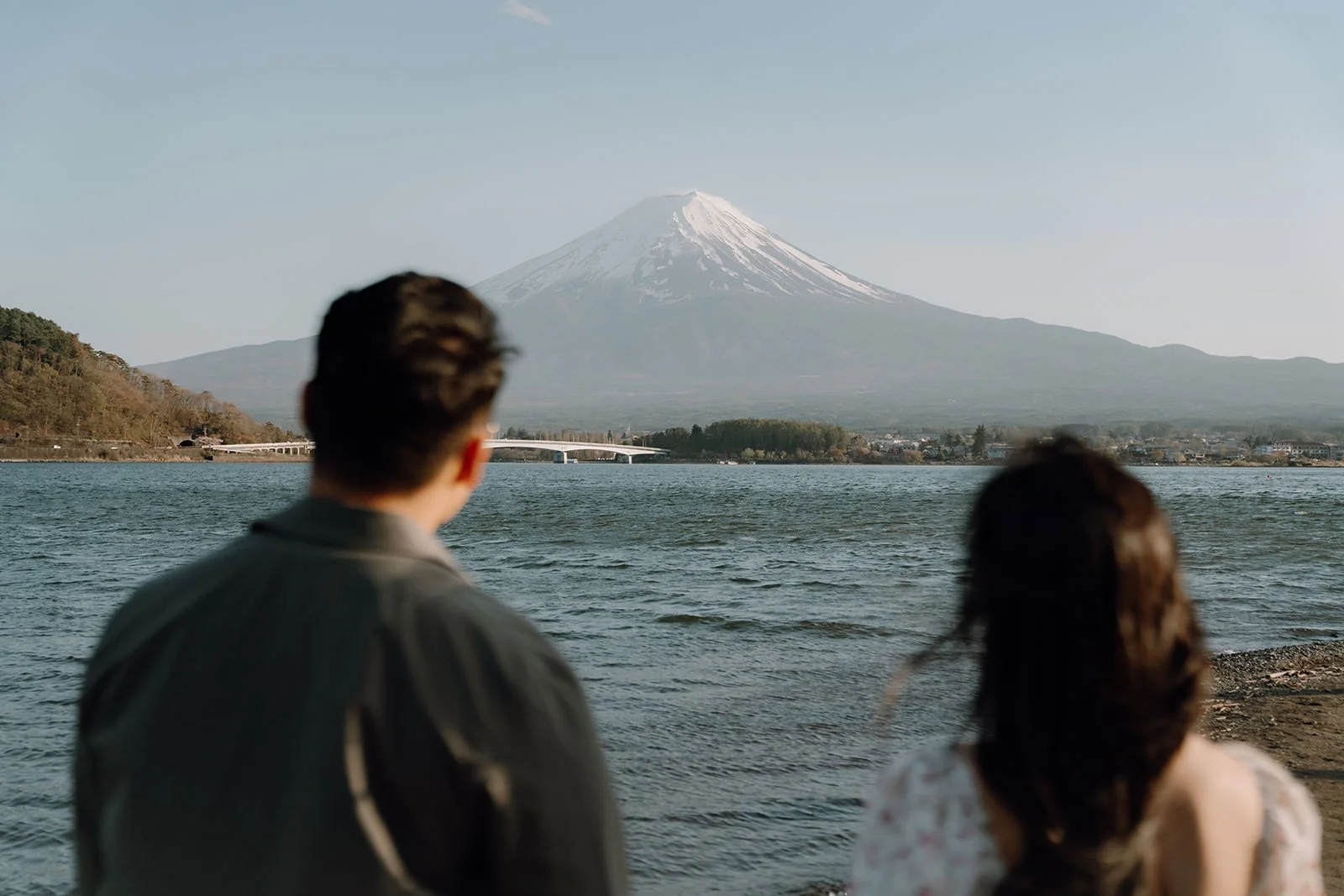 Sunset Cherry Blossom Proposal Kawaguchiko Fuji 17 — Lake Kawaguchiko / Lake Yamanaka, autumn morning