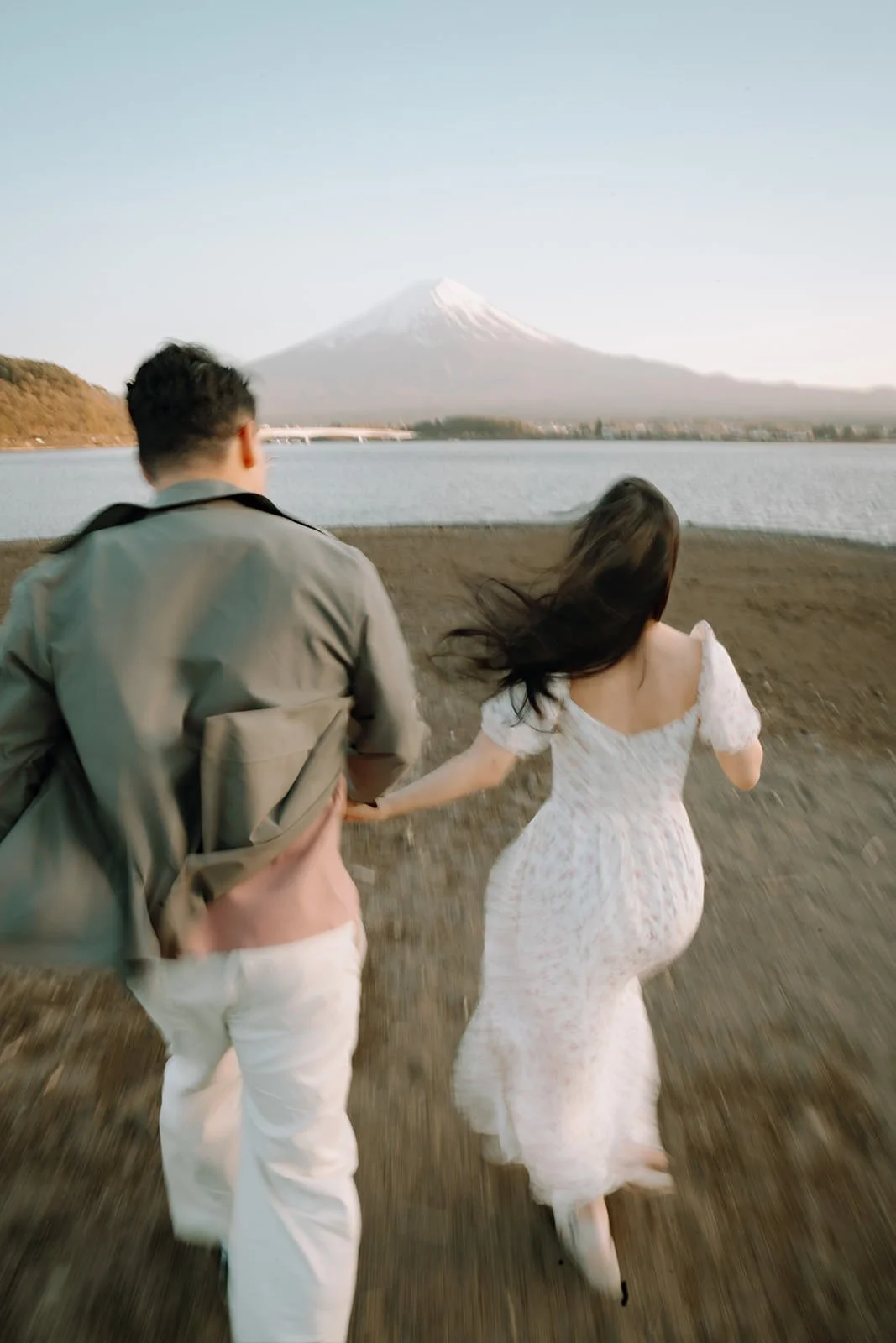 Sunset Cherry Blossom Proposal Kawaguchiko Fuji 30 — Lake Kawaguchiko / Lake Yamanaka, autumn morning