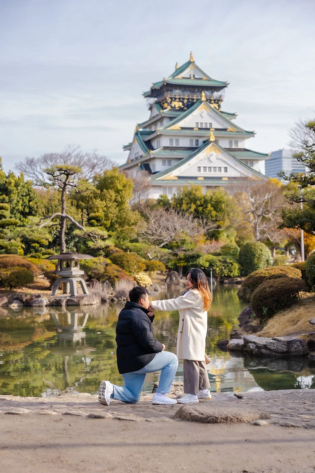Plum blossom proposal photoshoot at Osaka Castle 2 of 29