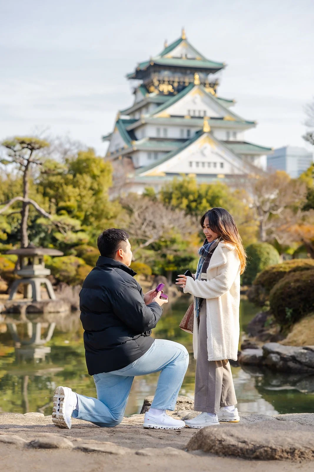 Plum blossom proposal photoshoot at Osaka Castle 3 of 29
