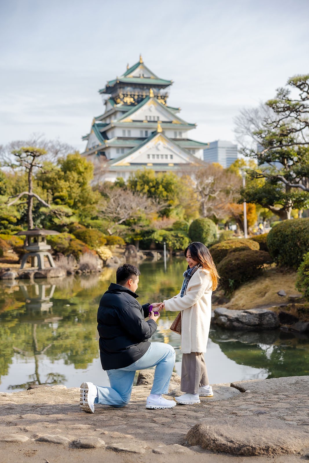 Plum blossom proposal photoshoot at Osaka Castle 4 of 29