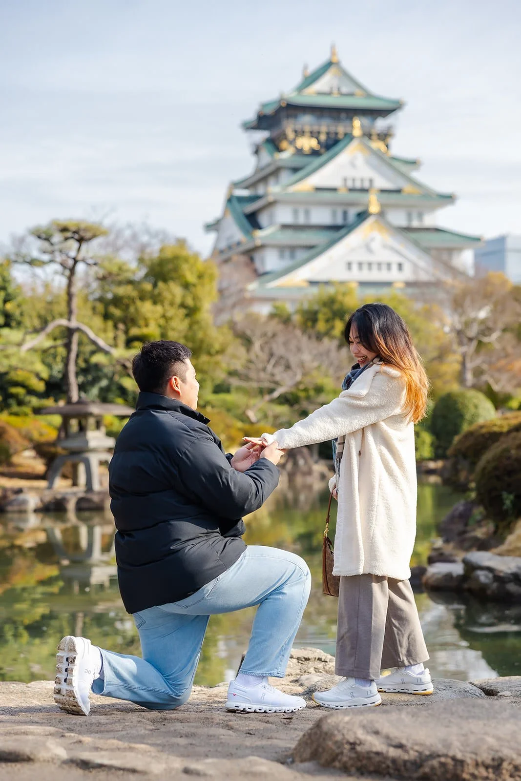 Plum blossom proposal photoshoot at Osaka Castle 5 of 29