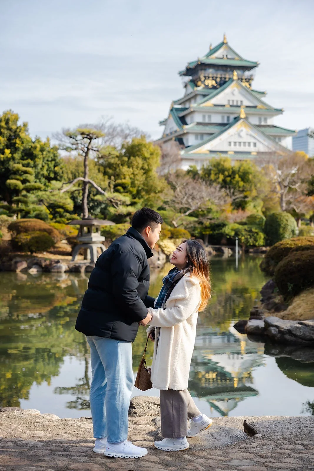 Plum blossom proposal photoshoot at Osaka Castle 6 of 29