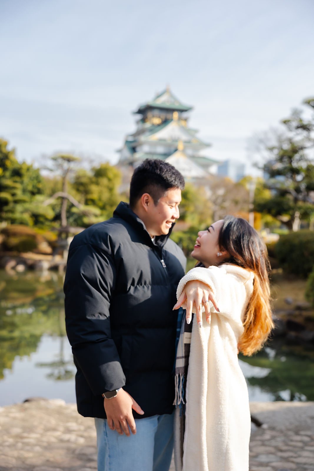 Plum blossom proposal photoshoot at Osaka Castle 7 of 29