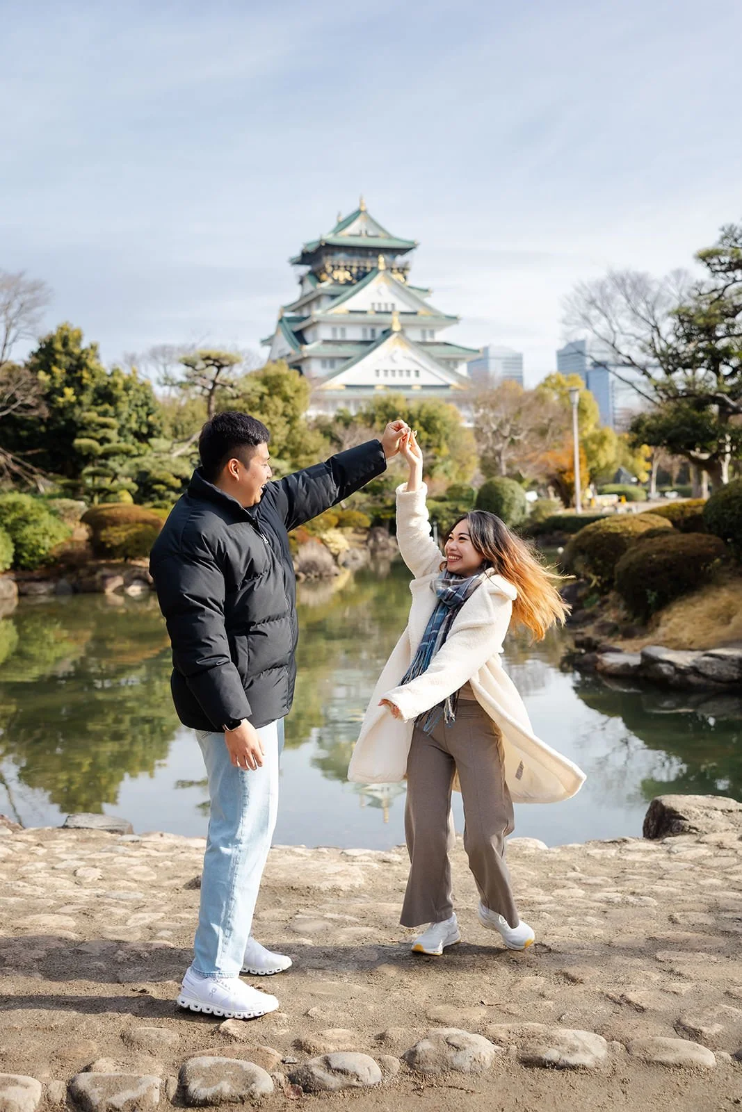 Plum blossom proposal photoshoot at Osaka Castle 11 of 29