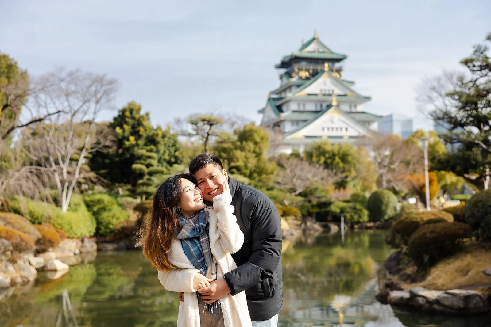Plum blossom proposal photoshoot at Osaka Castle 13 of 29