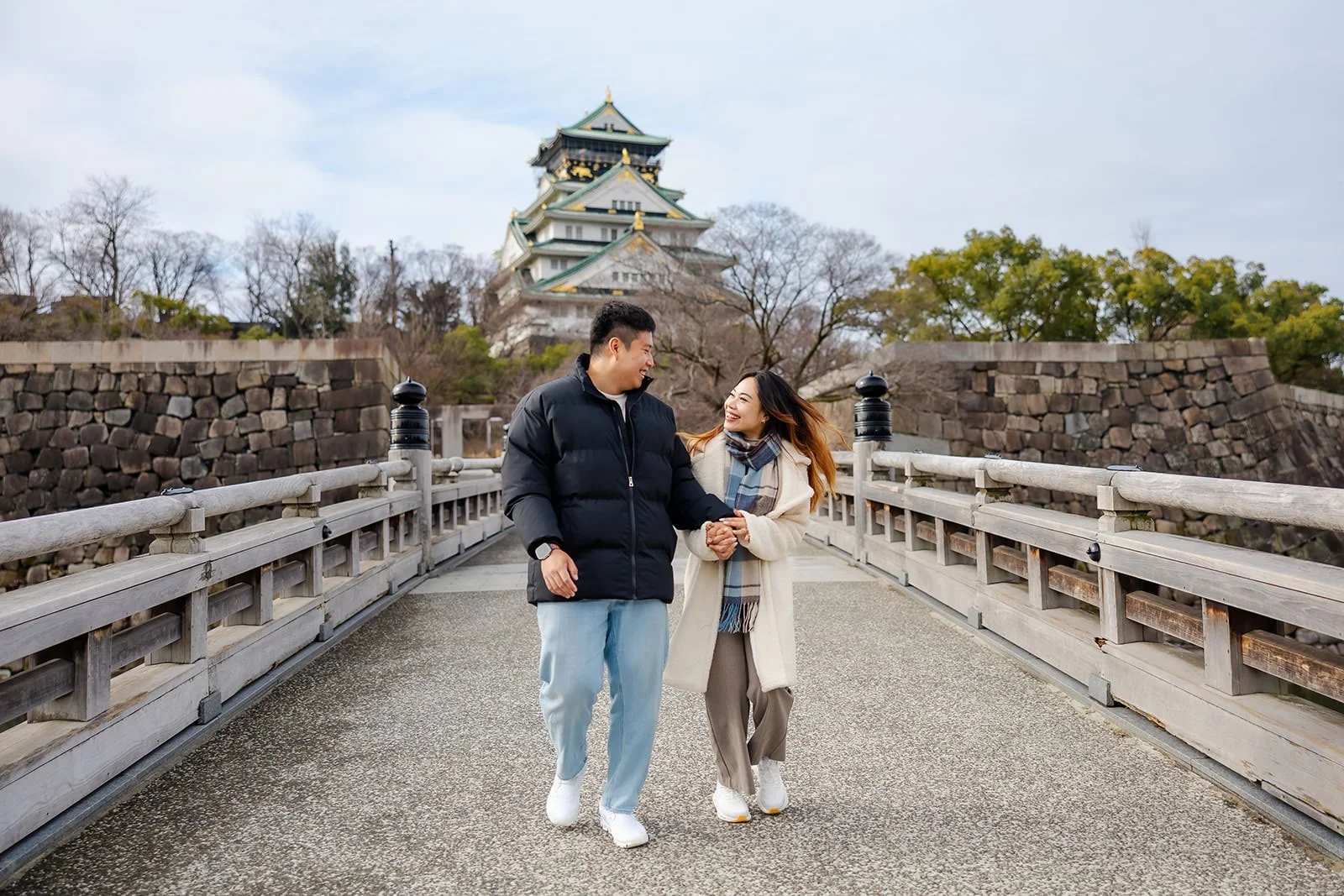 Plum blossom proposal photoshoot at Osaka Castle 15 of 29