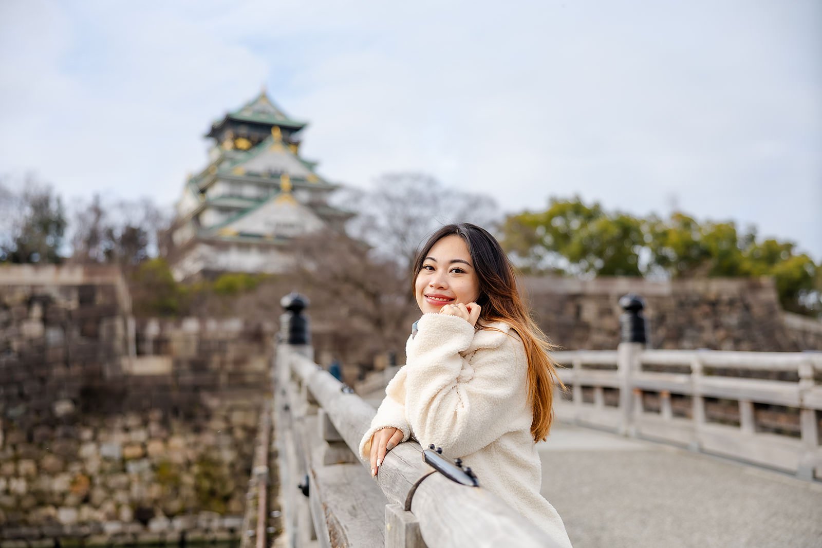 Plum blossom proposal photoshoot at Osaka Castle 16 of 29