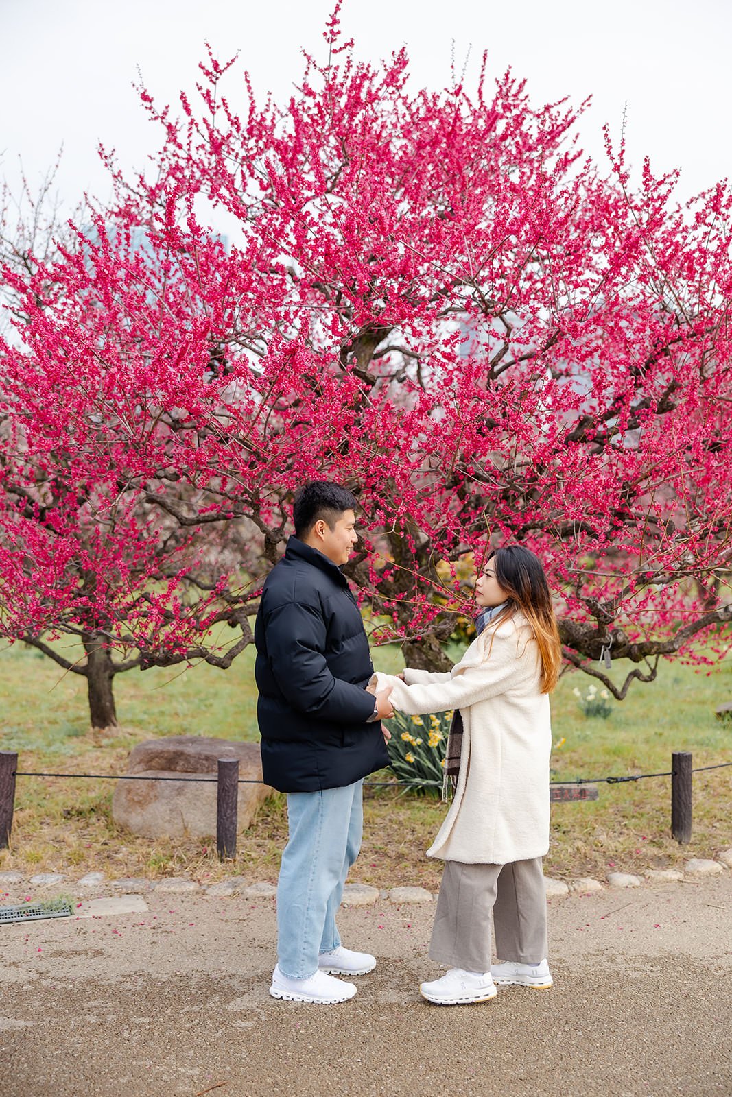 Plum blossom proposal photoshoot at Osaka Castle 21 of 29