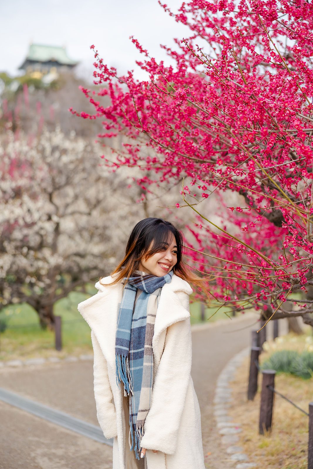 Plum blossom proposal photoshoot at Osaka Castle 24 of 29
