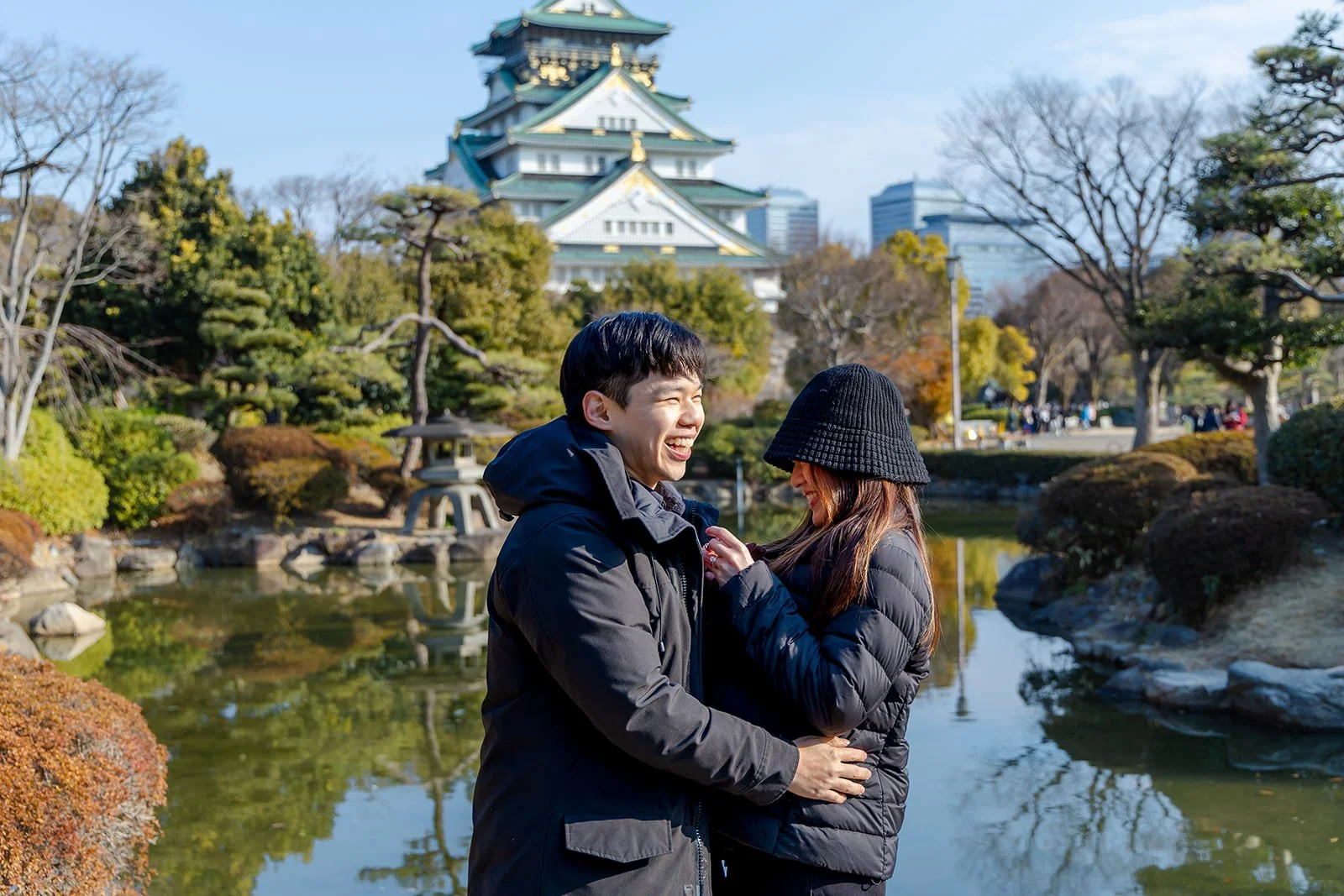 Winter proposal photoshoot at Osaka Castle 11 of 30