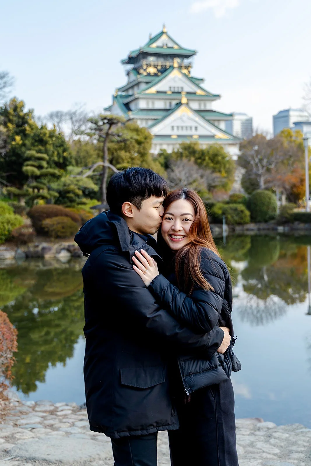 Winter proposal photoshoot at Osaka Castle 14 of 30